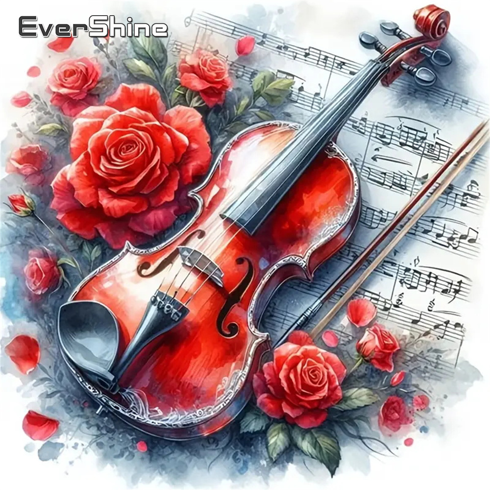 Lukisan Berlian DIY Evershine  - Embroidery Rose Stitch ulasan dan harga