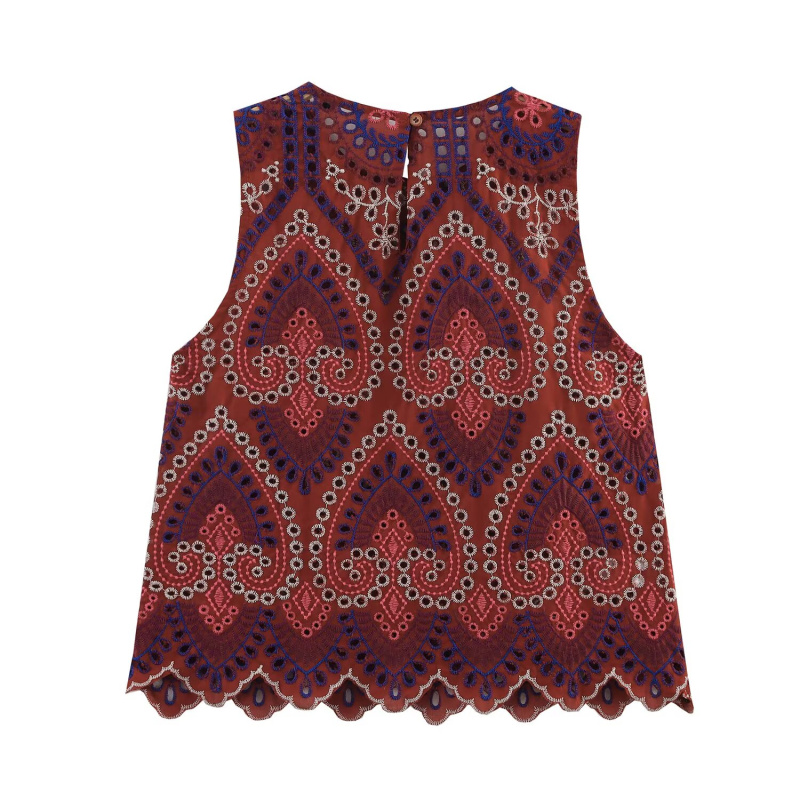 Set atasan rompi & rok midi pi - Embroidery Vest ulasan dan harga