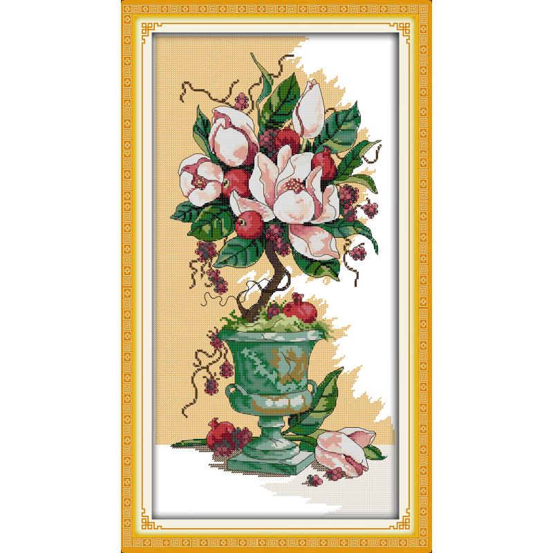 Magnolia Rose Bunga Bola dan T - Embroidery Rose Stitch ulasan dan harga