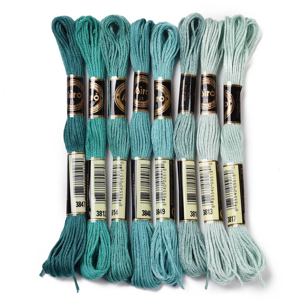 1Set 8 Gulungan Benang Bordir  - Embroidery Stitch ulasan dan harga
